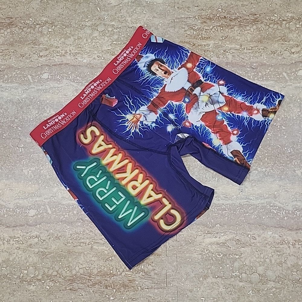 NATIONAL LAMPOON CHRISTMAS VACATION MENS POLY SPANDEX BOXERS SIZE LARGE